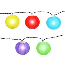 Artikel Solar-Lampionkette LED bunt 4,5m 10 Birnen Kaltweiß