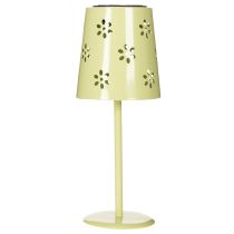 Artikel Solar Tischlampe aus Metall mit Blumenmuster in Grün, LED, 28 cm