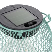 Artikel Solarlaterne aus Metall in Türkis mit LED, 12 cm Höhe