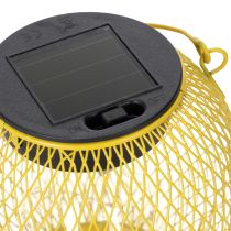 Artikel Solar-Laterne aus Metall in Gelb Ø12cm für Garten und Terrasse