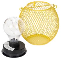 Artikel Solar-Laterne aus Metall in Gelb Ø12cm für Garten und Terrasse