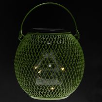 Artikel Runde LED-Solarlaterne aus grünem Metall, Ø 12 cm