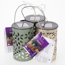 Artikel Solarlaterne Outdoor Garten Beleuchtung mit filigranem Muster für Sommernächte 22cm 3St