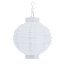 Lampion LED mit Solar 20cm Weiß