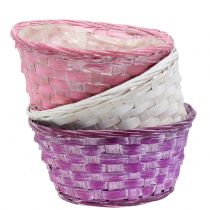 Artikel Spanschale rund Lila/Weiß/Rosa Ø19cm 8 St