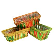 Artikel Spankorbsatz eckig mehrfarbig 20cm x 11cm  12 St