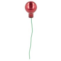 Artikel Weihnachtskugeln am Draht Glas glänzend 20 mm Rot Rosa 140 Stück