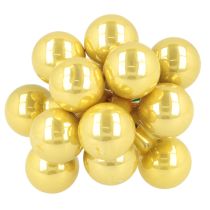 Artikel Mini Weihnachtskugeln am Draht, Spiegelbeeren, 20 mm, Kupferbraun, Orange, Goldgelb, 140 Stück