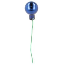 Artikel Mini Weihnachtskugeln am Draht Blau 20mm 140 Stück Glas