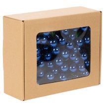 Artikel Mini Weihnachtskugeln am Draht Blau 20mm 140 Stück Glas