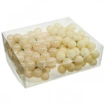 Artikel Mini Weihnachtskugeln Creme Mix Matt/Glanz Ø25mm 140St