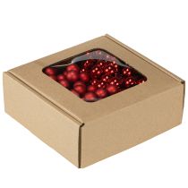 Artikel Spiegelbeeren Rot Matt und Glänzend Ø1,5 cm 140 Stück mit Draht