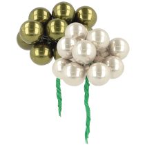 Artikel Spiegelbeeren Weihnachtskugeln Grün Silber Ø20mm 140St