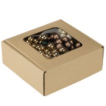 Artikel Glas-Spiegelbeeren Ø1,5cm Braun-Gold 140 Stück mit Draht