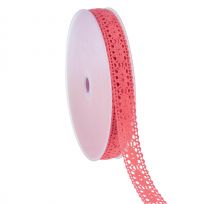 Spitzenband Dekoband Geschenkband Rosa B13mm L20m