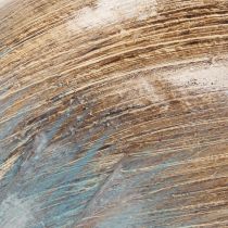 Artikel Dekofigur Vogel 43 cm aus Holz und Metall in Braun und Grau