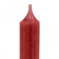 Artikel Stabkerze Rot durchgefärbt Kerzen Rubinrot 120mm/Ø21mm 6 St