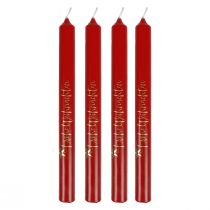 Artikel Weihnachtskerzen Stabkerzen Weihnachten Rot 25cm 4St