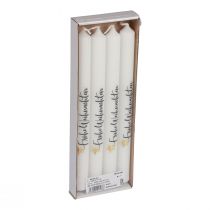 Artikel Weihnachtskerzen Stabkerzen Weihnachten Weiß 25cm 4St