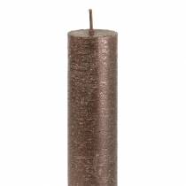 Artikel Stabkerzen durchgefärbt Kupfer Metallic 34mm×240mm 4 St