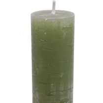Artikel Durchgefärbte Kerzen Olivgrün Stabkerzen 34×240mm 4 St