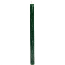 Stabkerze Dunkelgrün durchgefärbt 34 x 240mm 4St