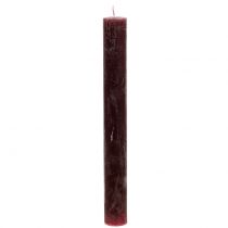 Artikel Stabkerzen durchgefärbt Burgund 34mm x 300mm 4 St
