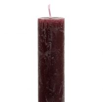Artikel Stabkerzen durchgefärbt Burgund 34mm x 300mm 4 St