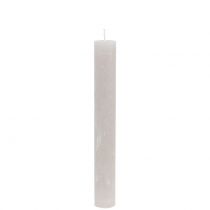 Artikel Stabkerzen durchgefärbt Grau 34mm x 240mm 4 St