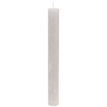 Artikel Stabkerzen durchgefärbt Grau 34mm x 300mm 4 St