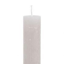 Artikel Durchgefärbte Stabkerzen Grau 34 x 300 mm 4 Stück
