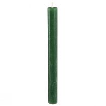 Artikel Stabkerzen durchgefärbt Kerzen Dunkelgrün 21×240mm 12 St