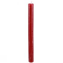 Artikel Stabkerzen durchgefärbt Kerzen Dunkelrot 21×240mm 12St