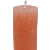Artikel Stabkerzen durchgefärbt Orange Peach 34×240mm 4St
