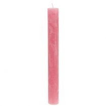 Artikel Stabkerzen durchgefärbt Rosa 34mm x 300mm 4 St