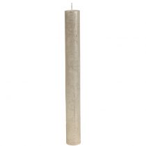 Artikel Stabkerzen durchgefärbt Champagner 34mm x 300mm 4 St