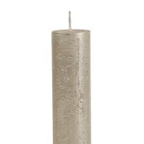 Artikel Stabkerzen durchgefärbt Champagner 34mm x 240mm 4 St
