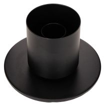 Artikel Stabkerzenhalter aus Metall und Glas mit Zylinder, 31 cm, Schwarz