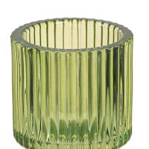 Artikel Stabkerzenhalter Glas Grün H8cm 4er-Set