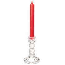 Artikel Kerzenhalter aus transparentem Glas, 12 cm, 2er-Set, klassische Tischdekoration