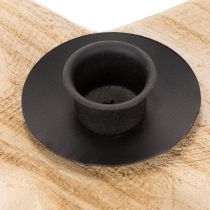 Artikel Holzstern-Kerzenhalter aus Naturholz mit Metallhalterung 16 cm