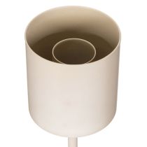 Artikel Kerzenhalter 50 cm mit Glaszylinder und Metallfuß taupe