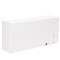 Artikel Kerzenhalter 50 cm mit Glaszylinder und Metallfuß taupe