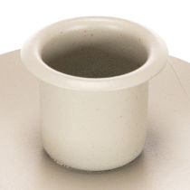 Artikel Kerzenhalter aus Birkenholz mit Metallring 20 cm Weiß