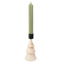 Artikel Stabkerzenhalter Tannenbaum aus Holz 13 cm Natur 4 Stück