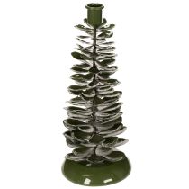 Artikel Kerzenständer Tannenbaum Grün Metall 28 cm Innenbereich