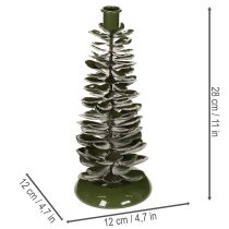 Artikel Kerzenständer Tannenbaum Grün Metall 28 cm Innenbereich