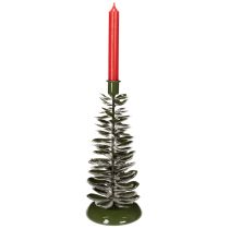 Artikel Kerzenständer Tannenbaum Grün Metall 28 cm Innenbereich