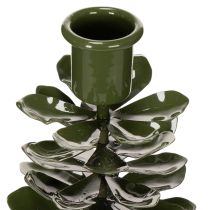 Artikel Kerzenständer Tannenbaum Grün Metall 28 cm Innenbereich