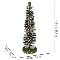 Artikel Kerzenständer Metall Tannenbaum-Optik Grün 45cm
